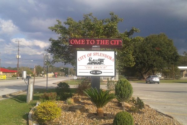 Splendora Welcome Sign